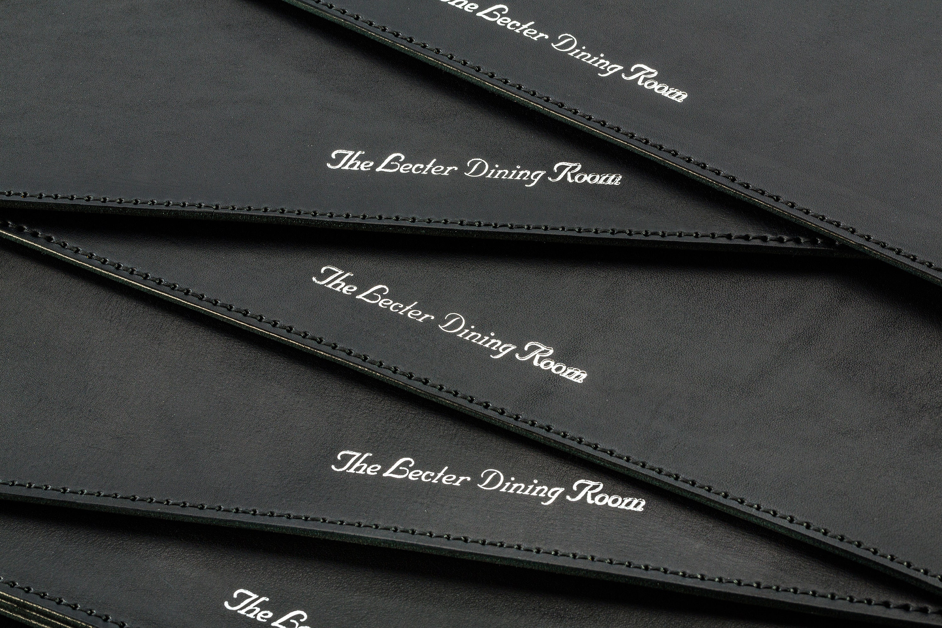 Set of Black Leather Placemats Nightstand Cover Wedding Gift Etsy