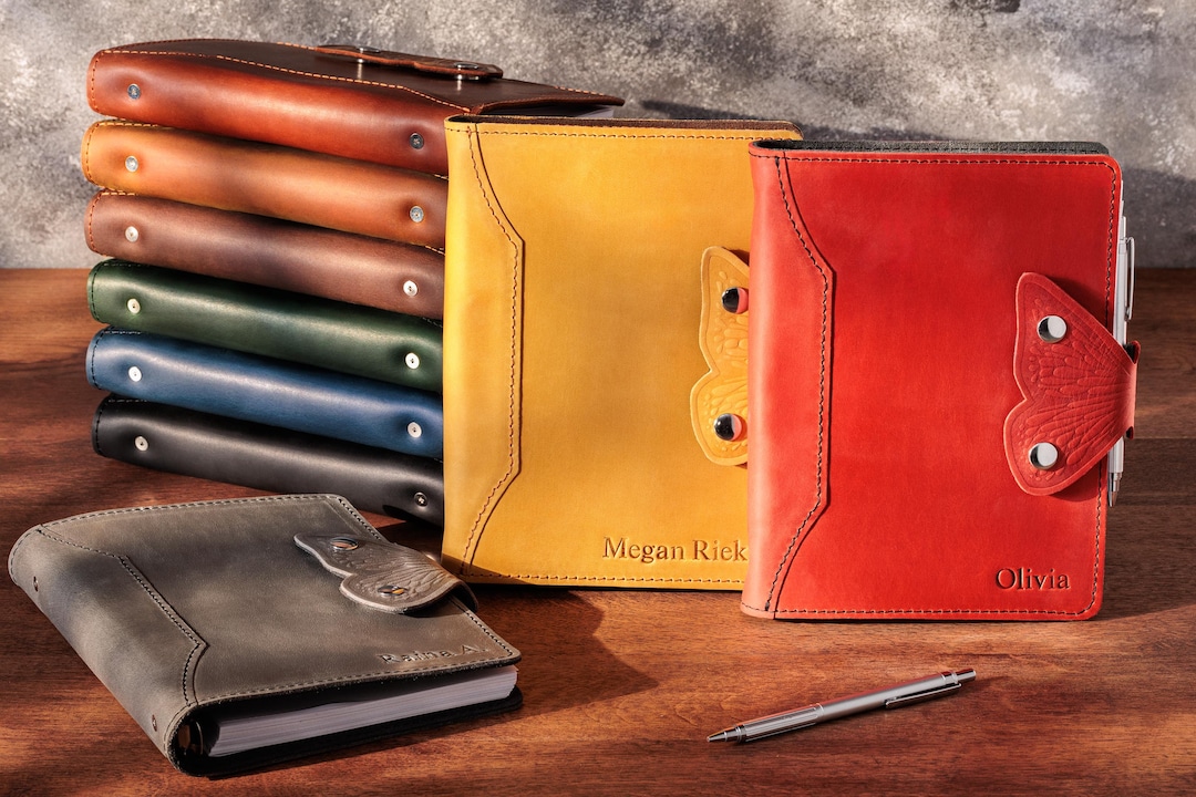 Personalized Leather Journal With Butterfly-shaped Clasp • Gift for ...