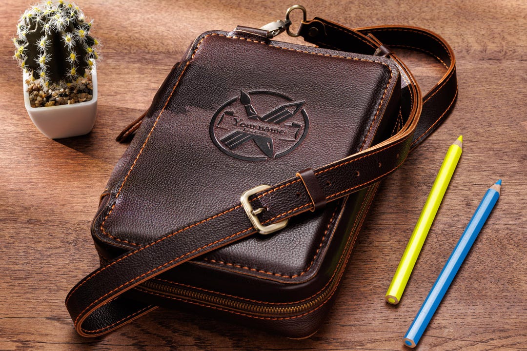 レザーアーティストキットバッグ | 旅行用スケッチブック