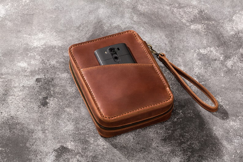 cigars accessories for men Personalized leather cigars case for trip The case is suitable for all types of cigars image 4