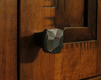 Square Knob #6 Hammered
