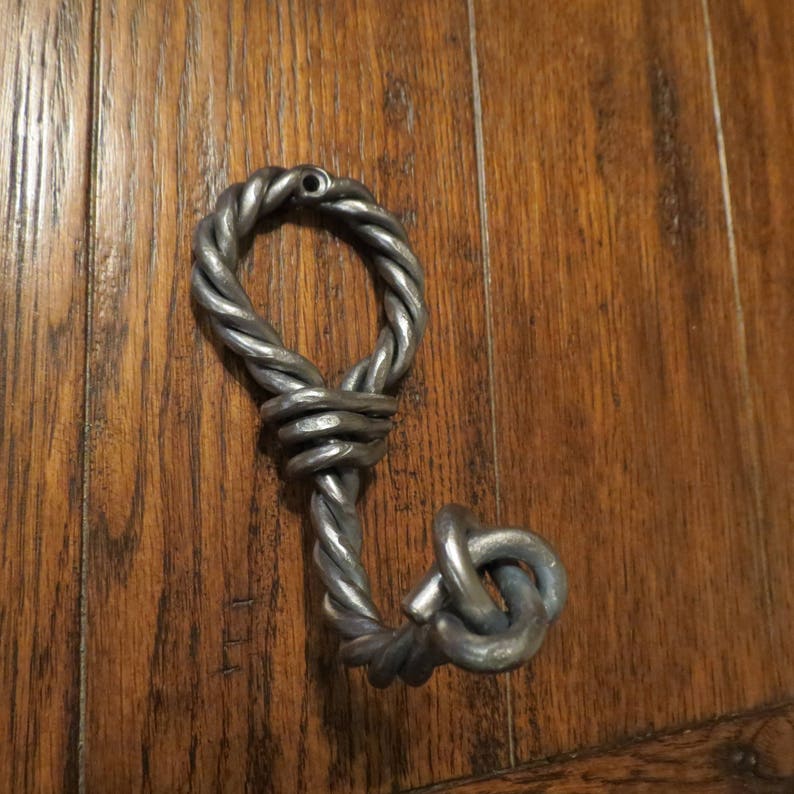 Wrought Iron Rope Single Hook Etsy