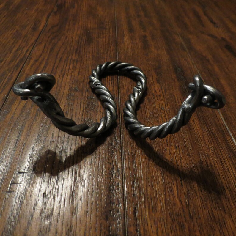 Wrought Iron Rope Double Hook Etsy