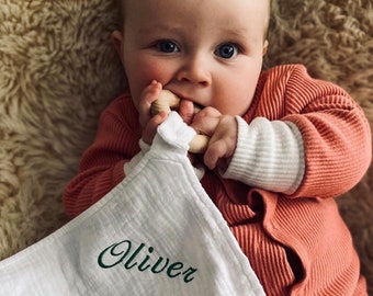 muslin teething ring