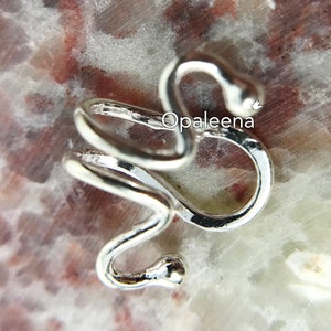 Stylish small silver ear cuff fake piercing ear wrap non pierced ear cuff fake cartilage earrings party earring ear crawler gift for her