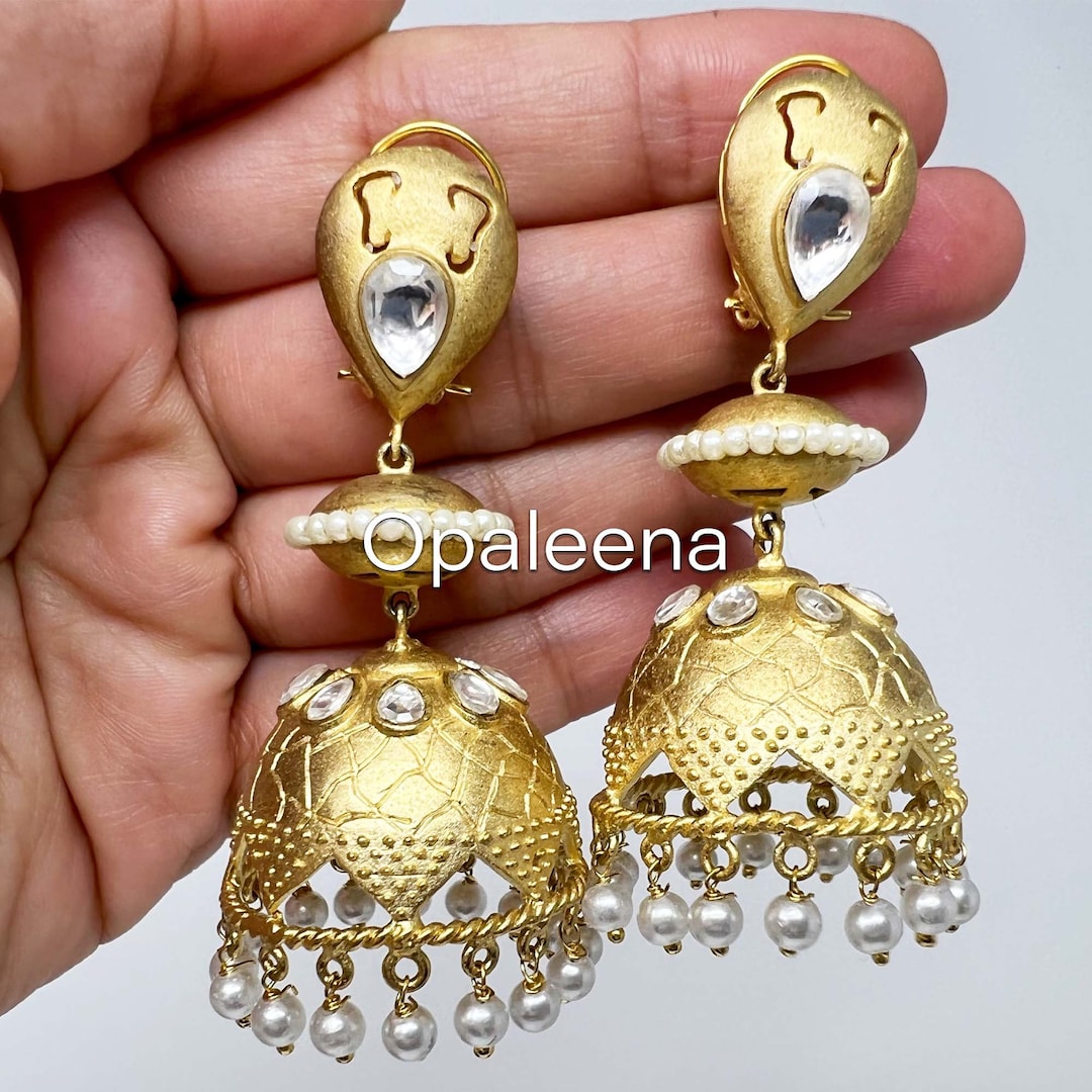 Buy Stylish Indian Gold Jhumka Jhumka Chandbali Amrapali Earrings Amrapali  Tribe Collections Punjabi Earrings Indian Party Mothers Day