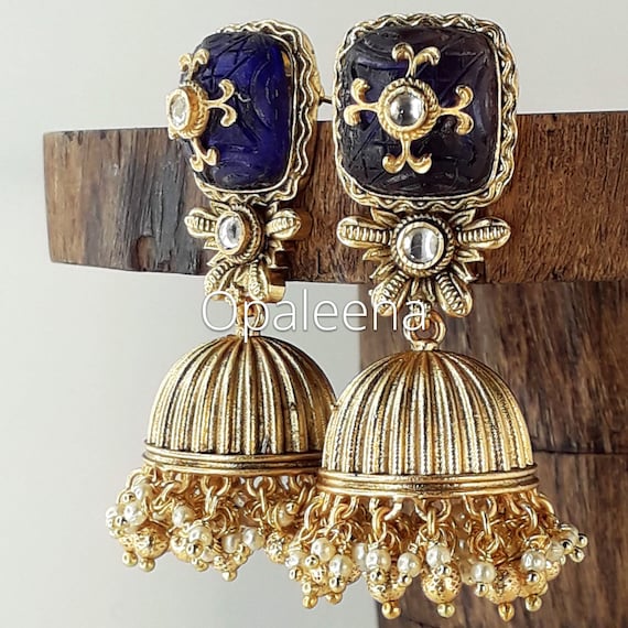 GTDNNGD Double Flower Earrings, Gold Dangle Earrings for India | Ubuy