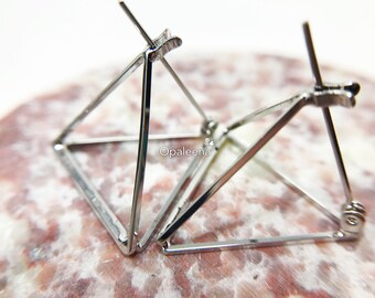 Elegante pendiente de plata triángulo fiesta moderna regalo único arete geométrico simple mínimo regalo de semental para su mejor amiga regalo de día de San Valentín