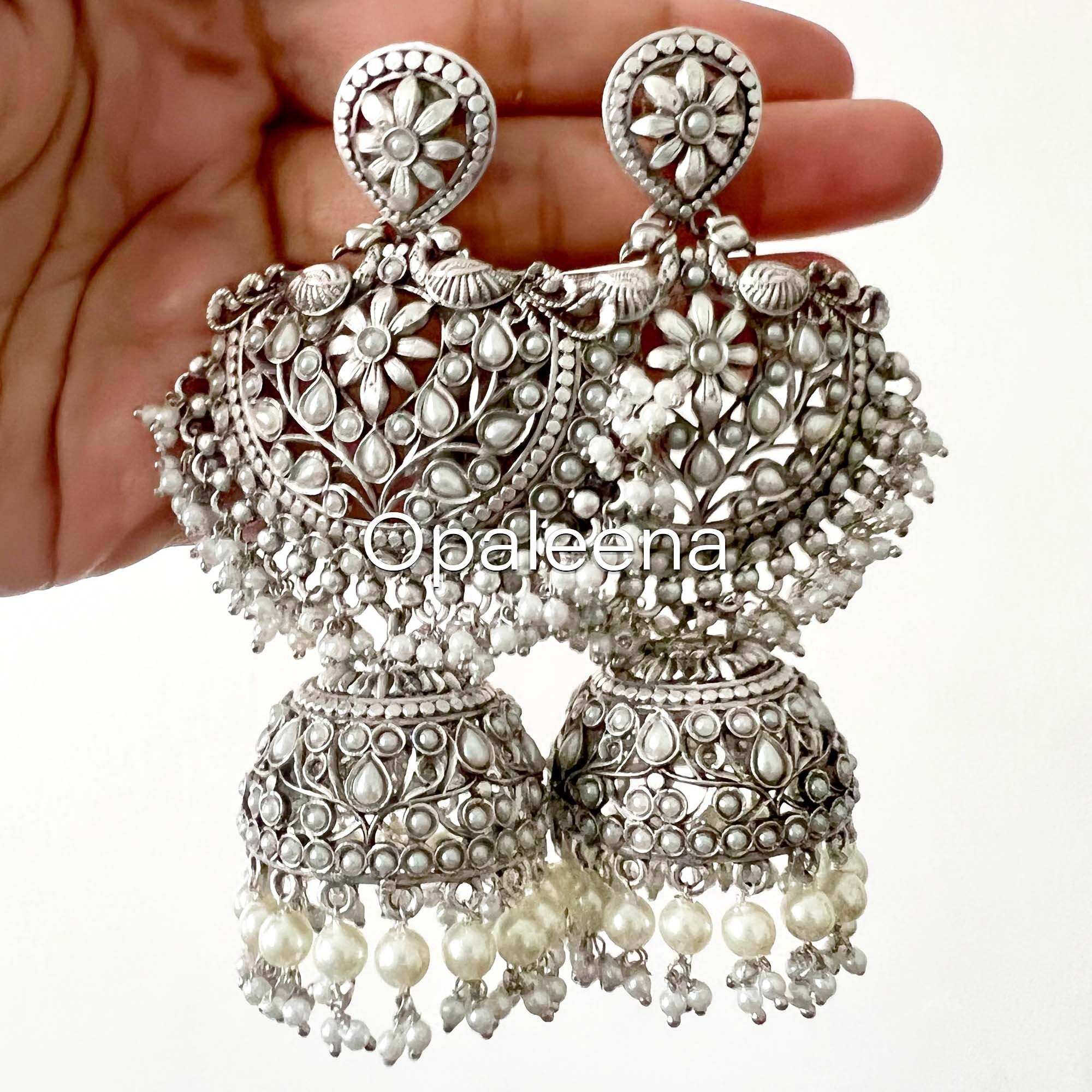 Amrapali silver cheap jhumkas
