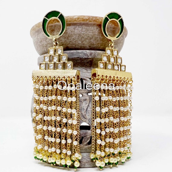 Zaveri Pearls Rose Gold Cubic Zirconia & Pearl Drop Contemporary Brass  Earring For Women-ZPFK10089 : Amazon.in: Fashion
