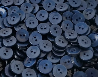 Lot De 12 Boutons Vintage Bleu Scintillant - Rétro - Référence 6055