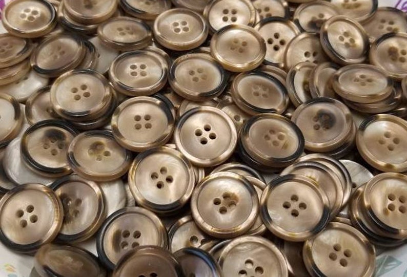 40 Pearly Variegated Tortoise Buttons 4 Holes 21mm Round - Etsy