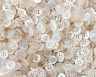 ヴィンテージマザーオブパールボタン25個、9～12mm、裁縫用品