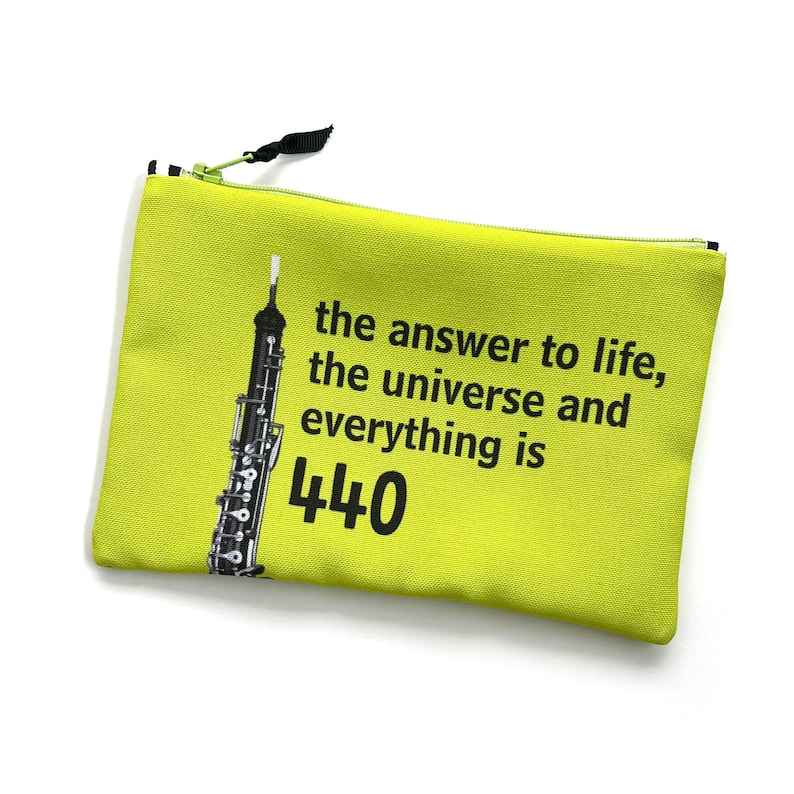 Oboe Tool Bag, Oboe Carryall, Small Zipper Pouch, Neon Green, 440
