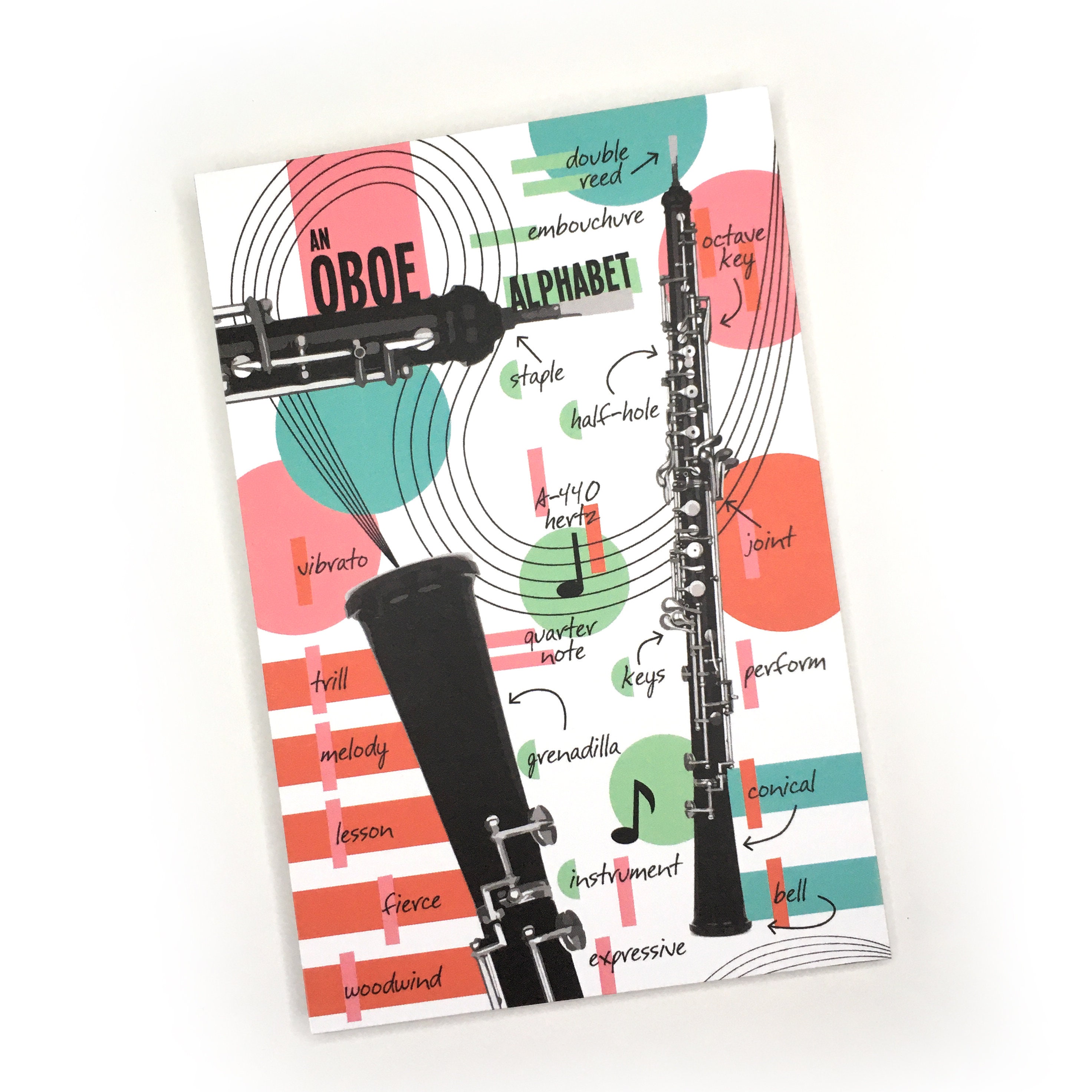 Oboe Alphabet Postcard Set Music Woodwind Postcards Set de Etsy España