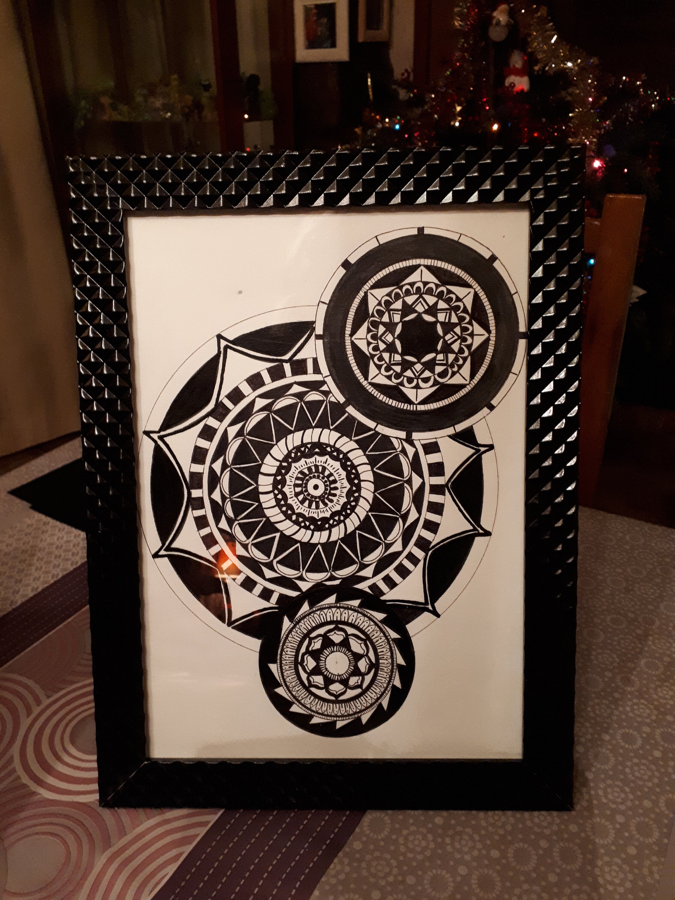 Tableau Tryptique de Mandalas