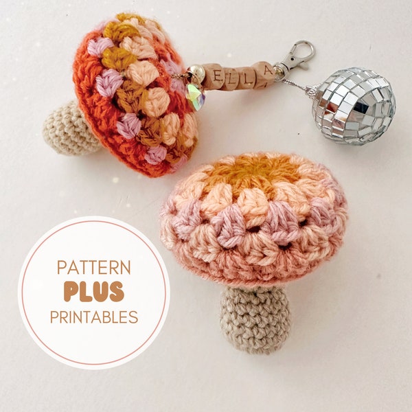 Granny Flora Mushroom Pattern + Printables | NO SEW Boho Granny Mushroom