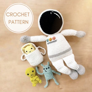 August Astronaut || 24” Astronaut + 3 Aliens Bundle Crochet Pattern