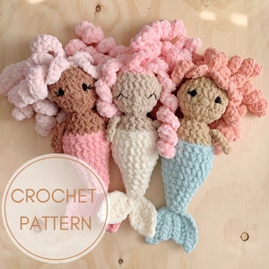 NO SEW Mermaid Lollie Stuffie Crochet Pattern