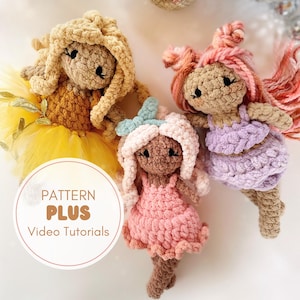 NO SEW Lulu Doll Crochet Pattern | Mini Customizable Doll