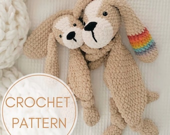 Hunley Hound + Teacup Pup Pattern | Knotted Dog Lovey