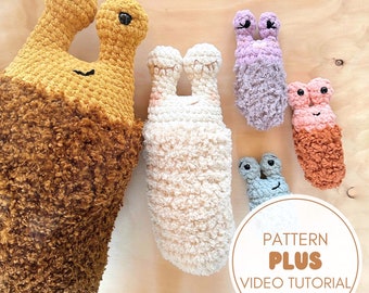 NO SEW | Snuggle Slug Pattern + Video Tutorial | 3 sizes Included