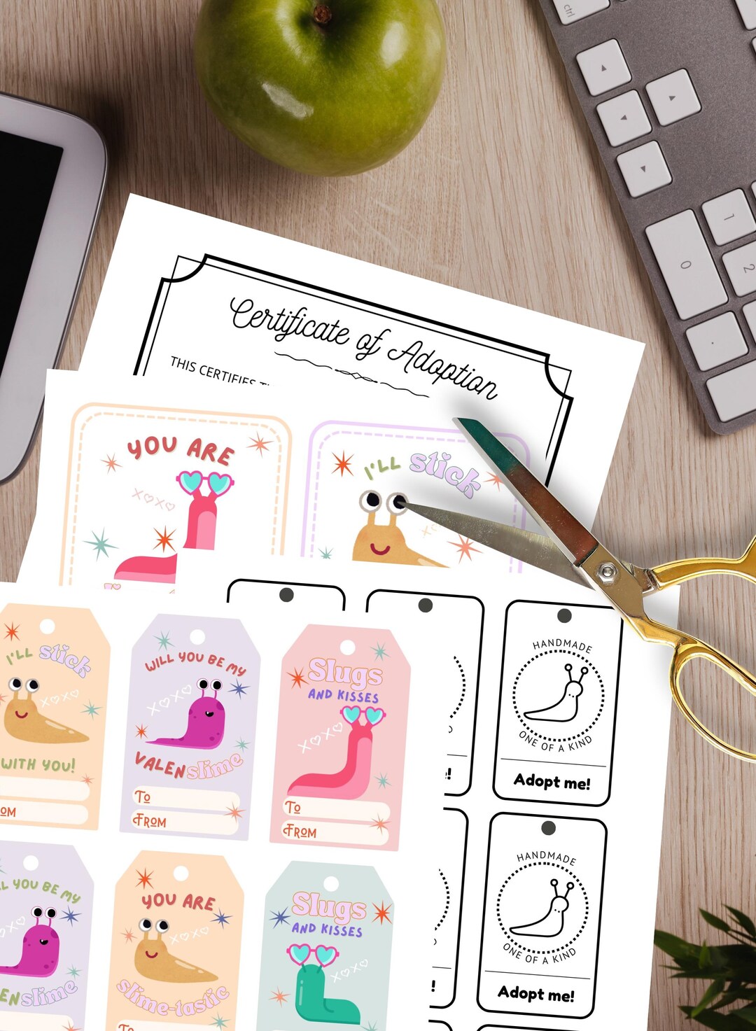 Slug Flash Card.pdf Slug Printable Pack | 9 Pages | Hang Tags, Valentine Cards, Adoption ...