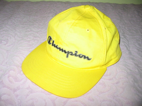 yellow champion hat