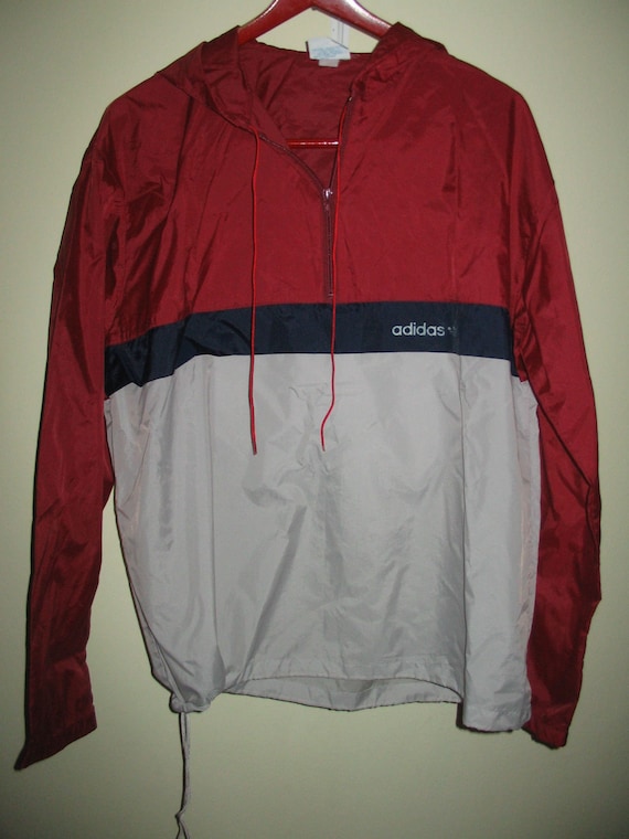 adidas maroon and white jacket