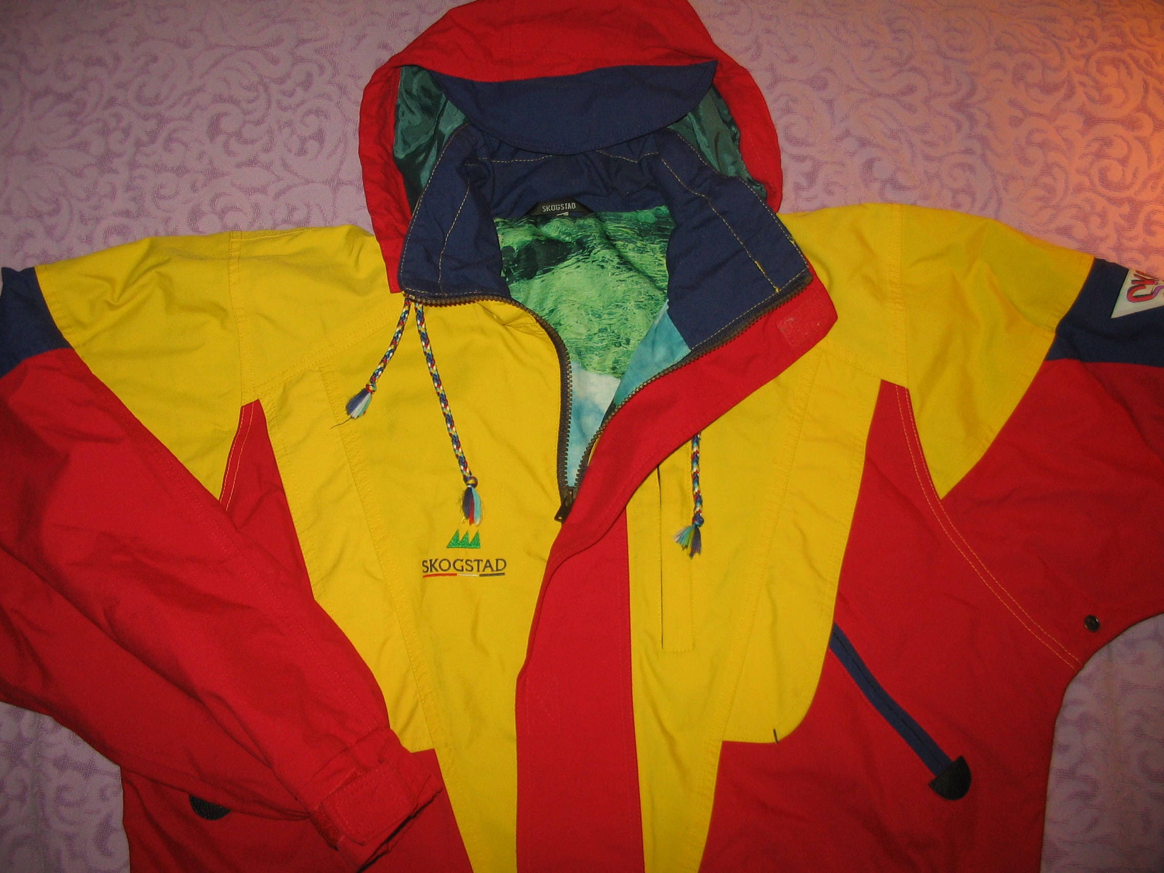 【80s】Norway製 SKOGSTAD SPORT アノラックパーカー 50-60's Profile Sportswear 2TONE ナイロンアノラックパーカー