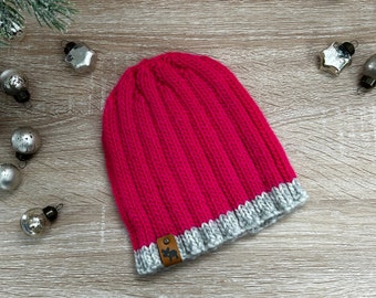 Beanie for Adult, Toque, Hat, Cap, Winter, Fall, Knit, Handmade, Gift, For Her, For Him, Unisex, Natural Wool