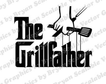 The Grillfather dxf,png,SVG, EPS files,Silhouette Files,Scan n Cut files,Cricut Files,Digital cut file,SVG Cut File,Vinyl Cutter,Vector Art