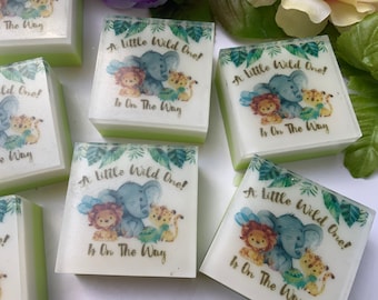 Jabones Safari para Baby Shower: Set de 10, Manteca de Karité