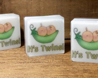 it's twins theme baby shower soap favors set of 10 pea theme party soap favors