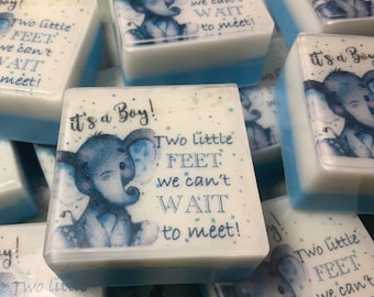 Jabón de elefante para baby shower: juego de 10, manteca de karité