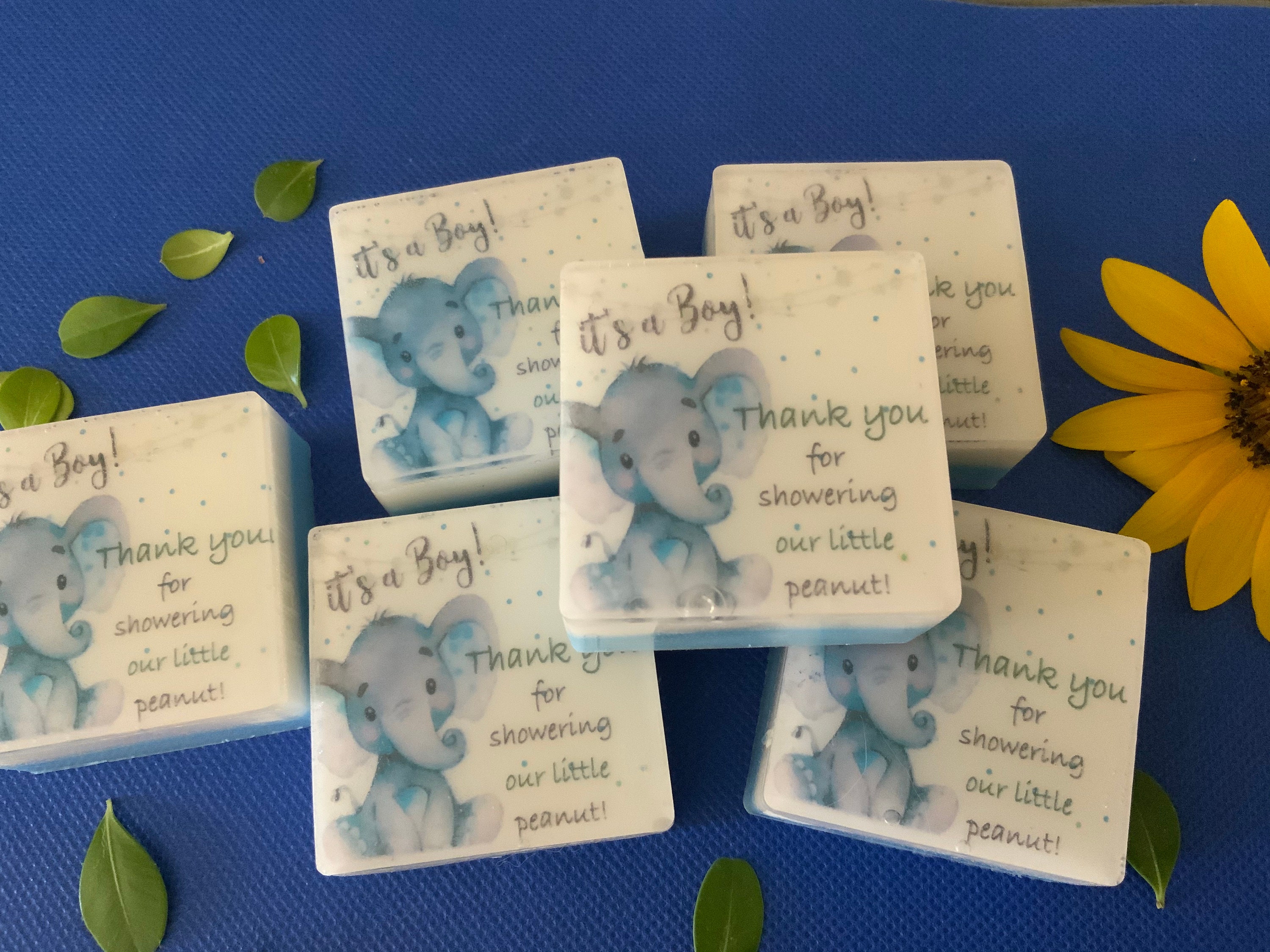 Baby Shower Soap Favors Set of 10blue Elephant Thank You for Etsy