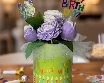 Ramo de flores de jabón de cumpleaños, jabones florales de feliz cumpleaños, jabón de ramo, regalo del Día de la Madre, regalo de cumpleaños para mamá, regalo de cumpleaños, jabón de flores