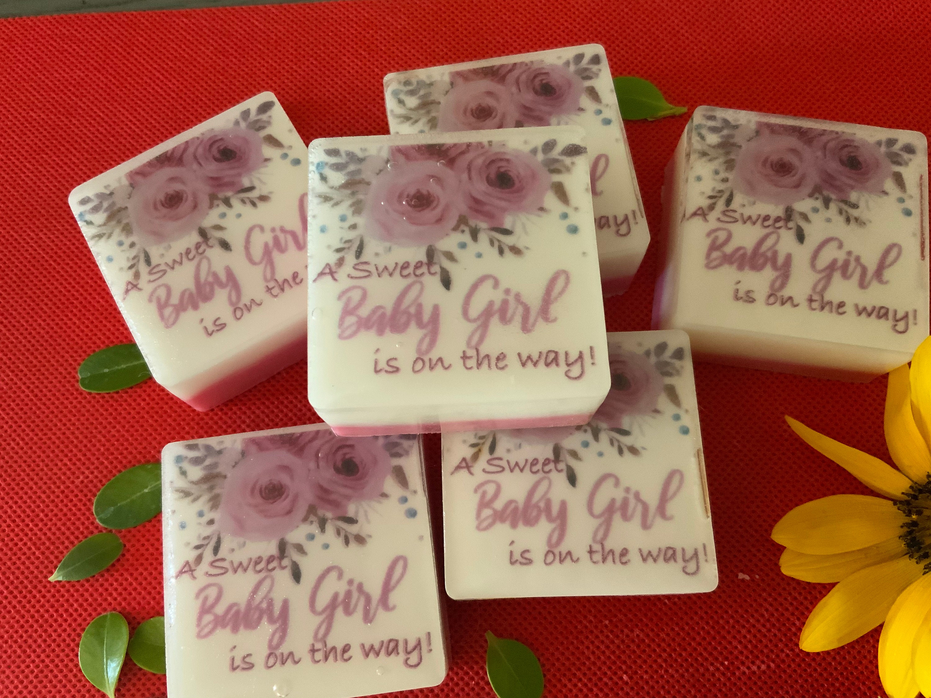 Baby girl shower soap favors floral image baby shower soapa Etsy
