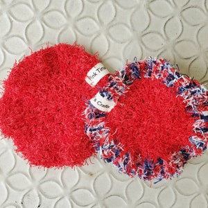 Patriotic Large Dish Scrubby: eco-friendly, reusable, durable