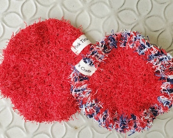 Patriotic Large Dish Scrubby: eco-friendly, reusable, durable