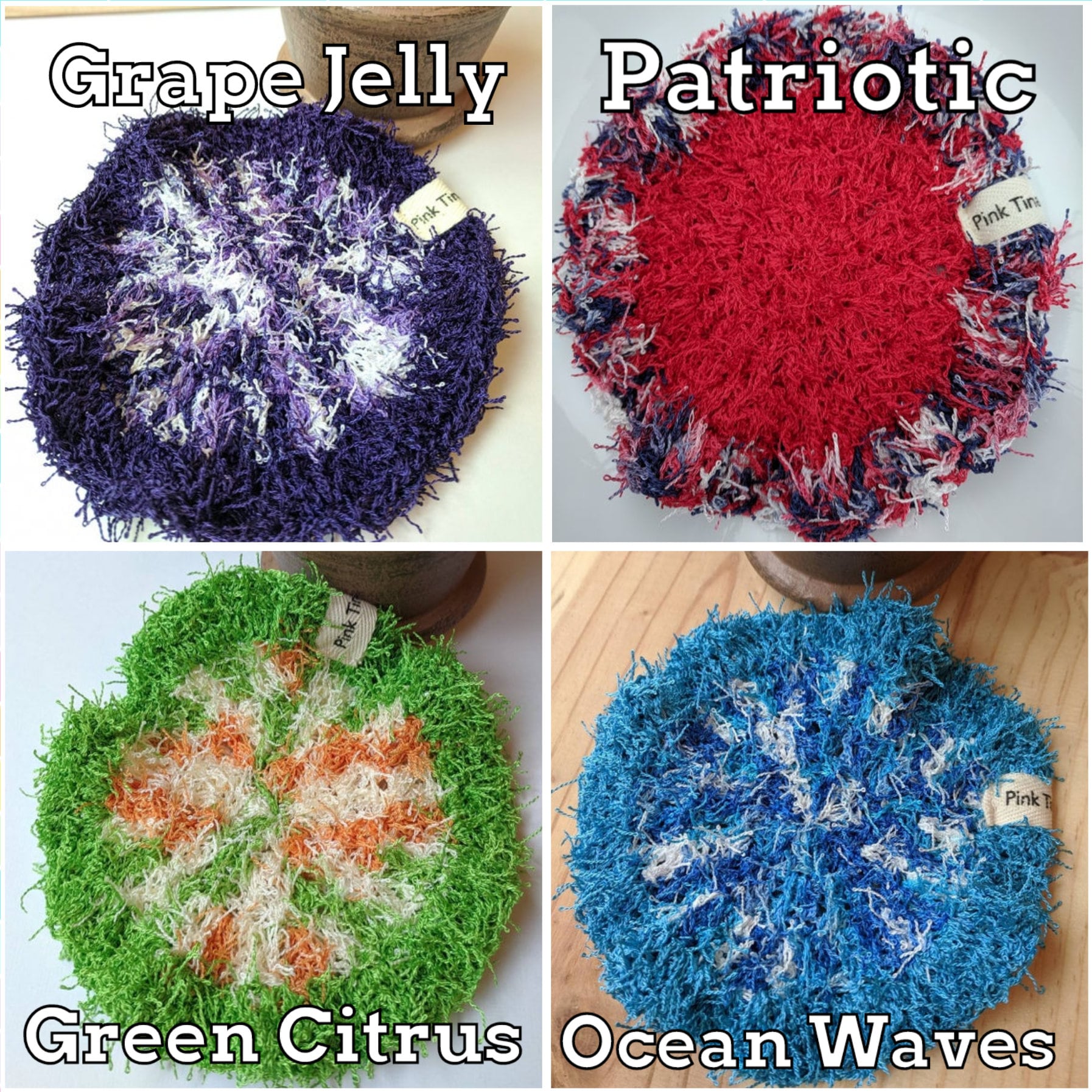 Large Dish Scrubby (multi-colored): Eco-friendly, Reusable, Durable - Etsy