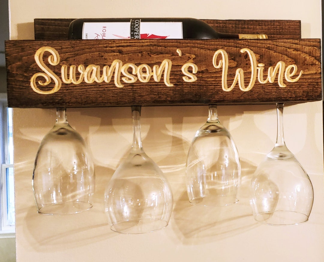 Wedding Gifts Personalized Wine Rack Personalized Gift Etsy