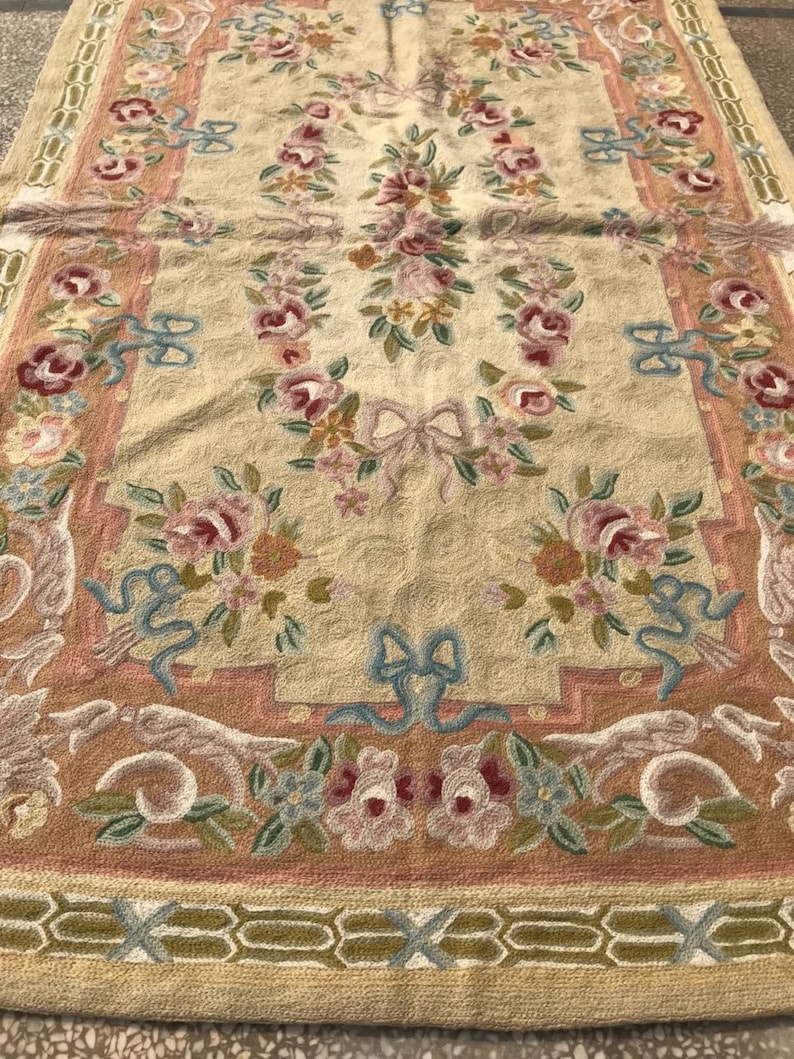 Jahrgang Kashmiri Chainstich Wolle Kelim L U00e4nge 142 Cm Breite