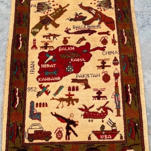Afghan War Rug Etsy
