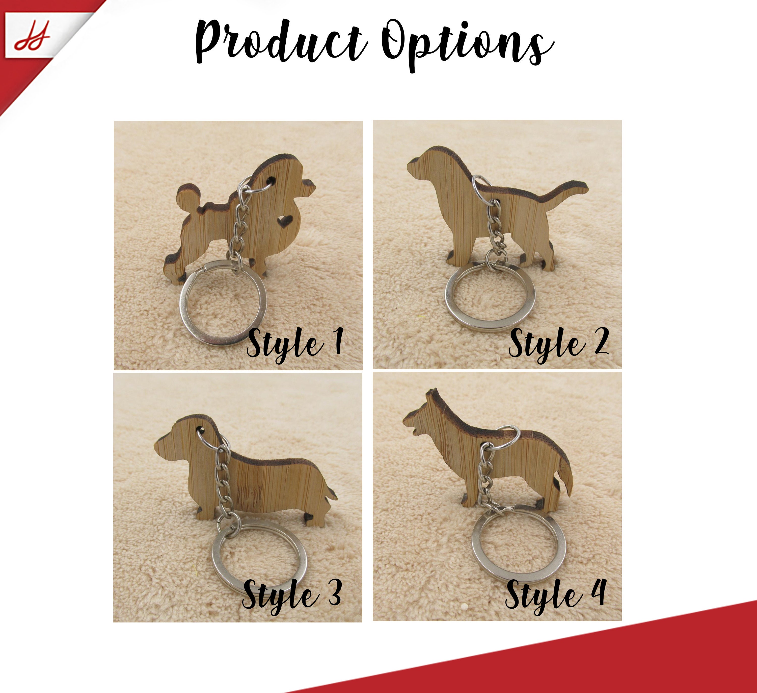 Personalised Dog Key Chain. Custom Engraved Animal Key Ring. Etsy
