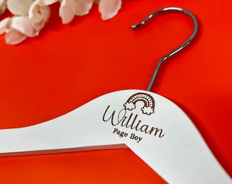 Children's Hangers. Rainbow Kids Hangers - White. Flowergirl & Pageboy Hangers. Hangers for Girls. Hangers for Boys. Page Boy Flower Girl.