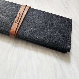 Large Capacity Felt Pencil Case – Soft Durable Wrap Roll Pouch for School & Office, Multipurpose Stationery, Art Supplies, Makeup Brushes