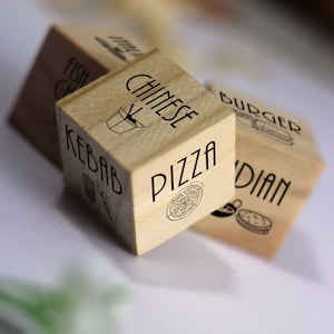 Takeout Food Dice. Over 40 Food Options to Choose. Valentine's Day Gifts. Gifts Him & Her. Present for Couples. Wedding Gifts. Food Decider image 2