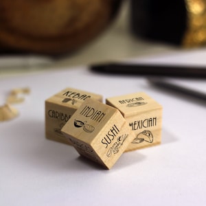 Takeout Food Dice. Over 40 Food Options to Choose. Valentine's Day Gifts. Gifts Him & Her. Present for Couples. Wedding Gifts. Food Decider image 3