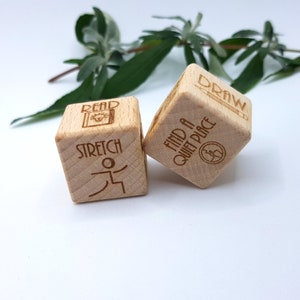 CLEARANCE Self Care Dice. Anxiety Relief Dice. Stress Relief Dice. Mental Health Dice. Stocking Gift. Self Care Gift. Wellness Wooden